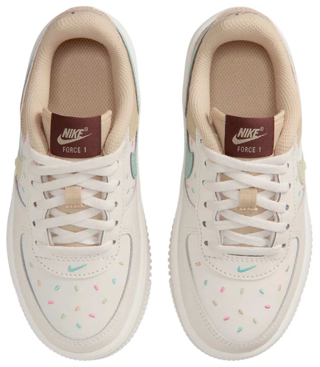 Кроссовки для девочек Air Force 1 Low Nike, цвет White/Multi — фото 4
