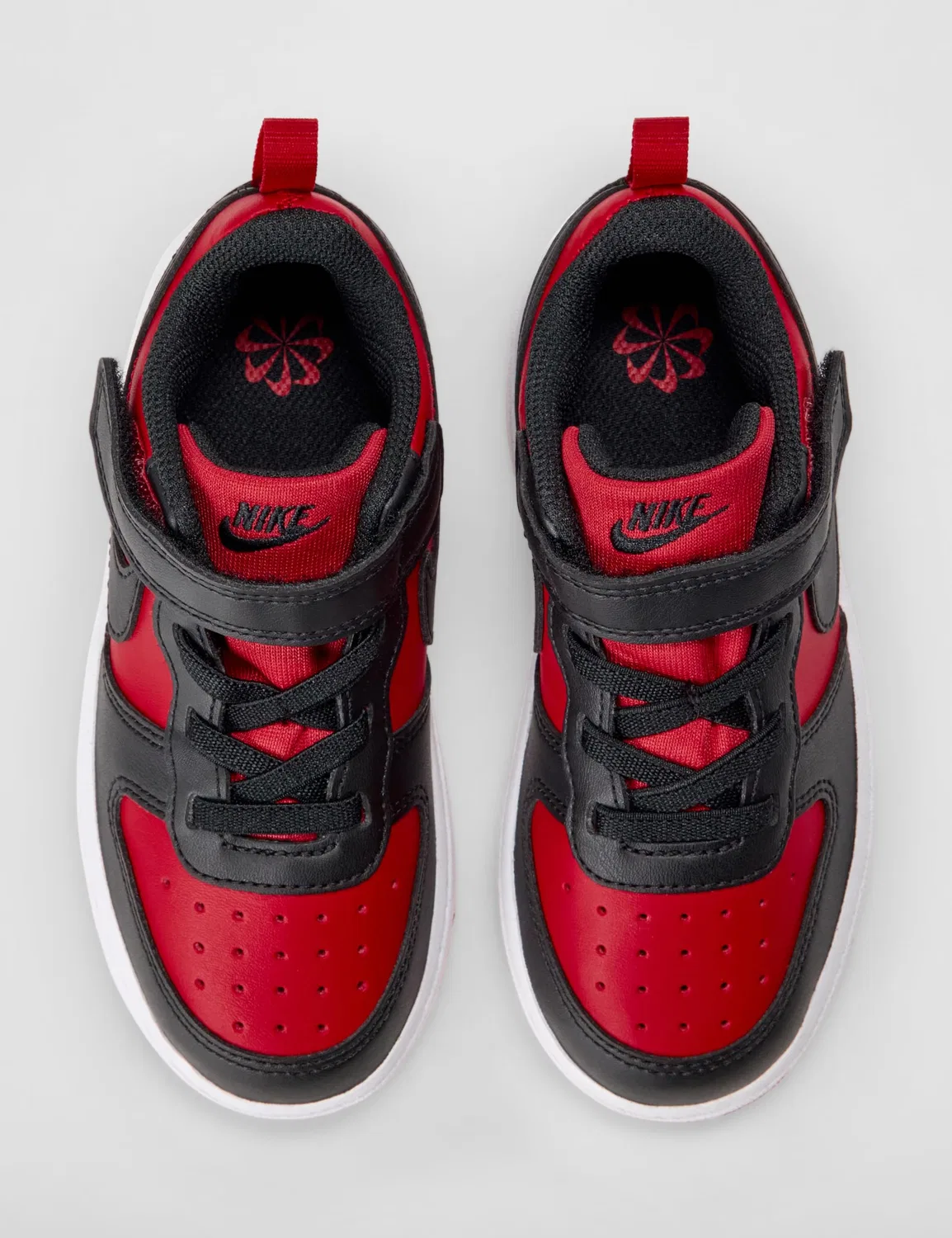 Детские кроссовки для мальчиков с высокой посадкой Court Borough Low Recraft NIKE, Black University Red — фото 4