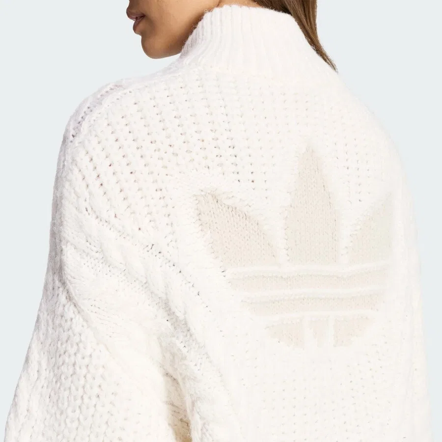 Вязаный кардиган ADIDAS ORIGINALS «Жар-птица» белого цвета — фото 4