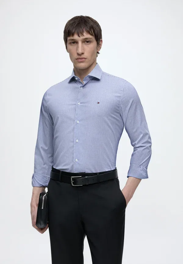 Рубашка с принтом в полоску Striped shirt Tommy Hilfiger, Regal Blue/White, белый — фото 4