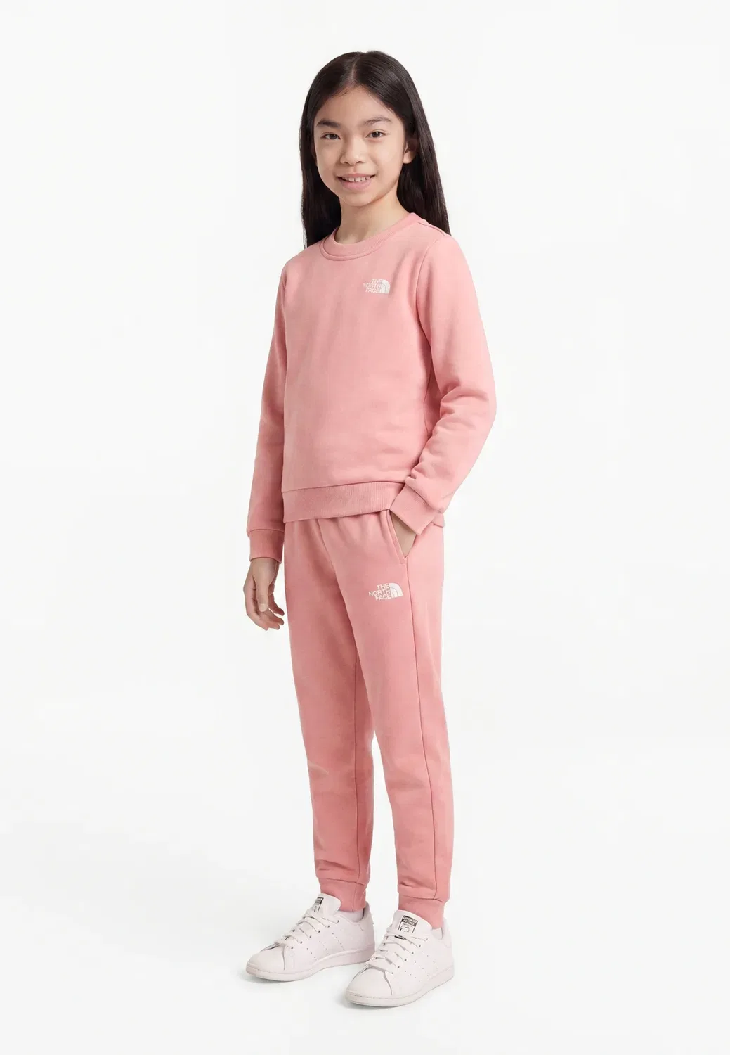 Детский спортивный костюм Kid evolution simple dome crew set The North Face, Primrose — фото 2