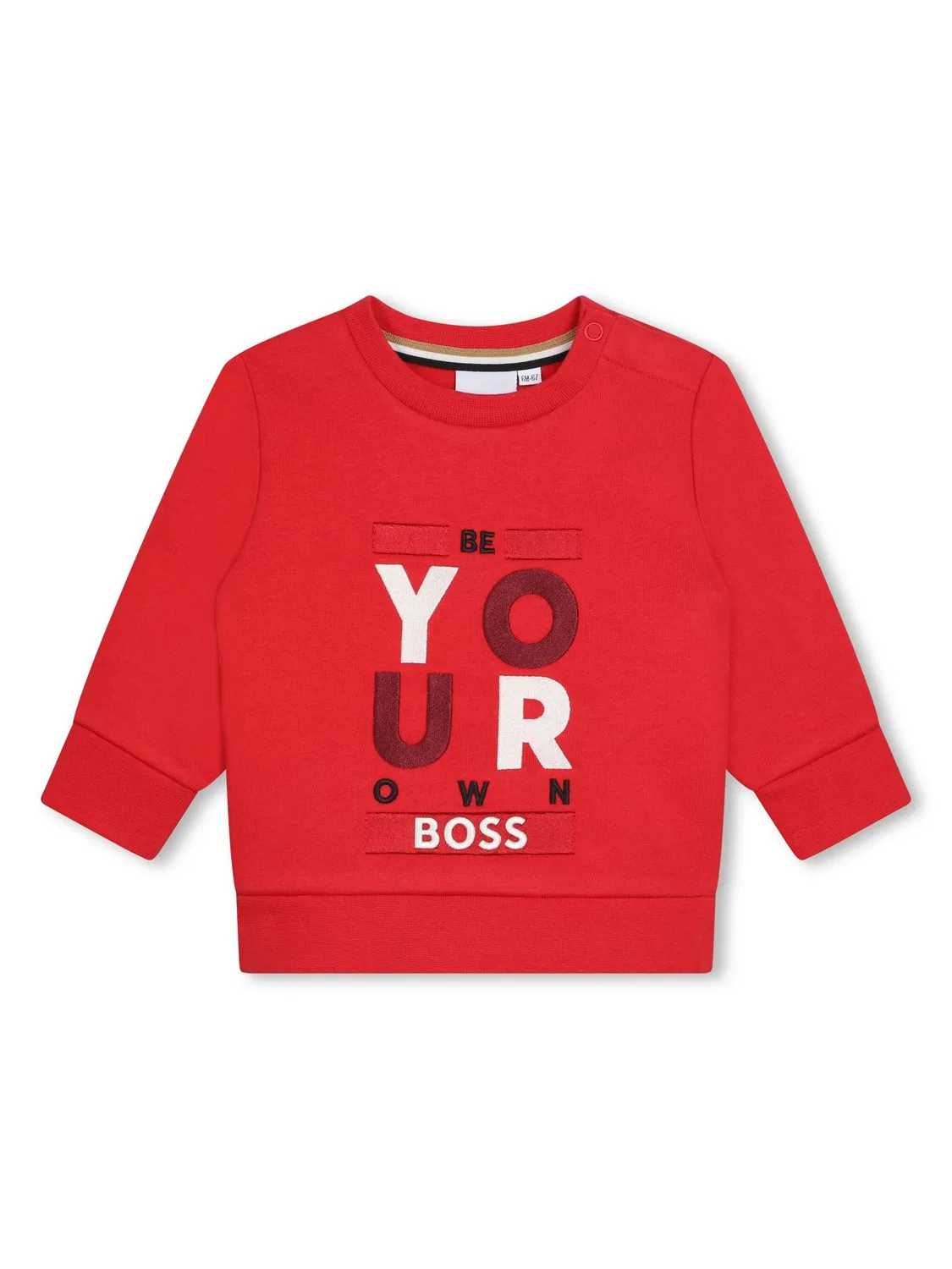 Свитшот с принтом слогана BOSS, красный