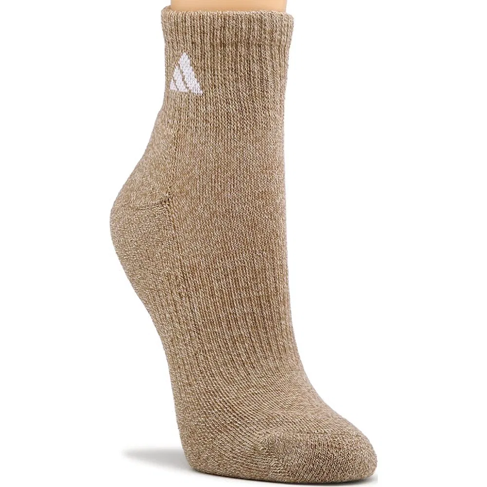 Женские спортивные носки до щиколотки комплект из 6 пар Adidas, Beige Assorted — фото 4