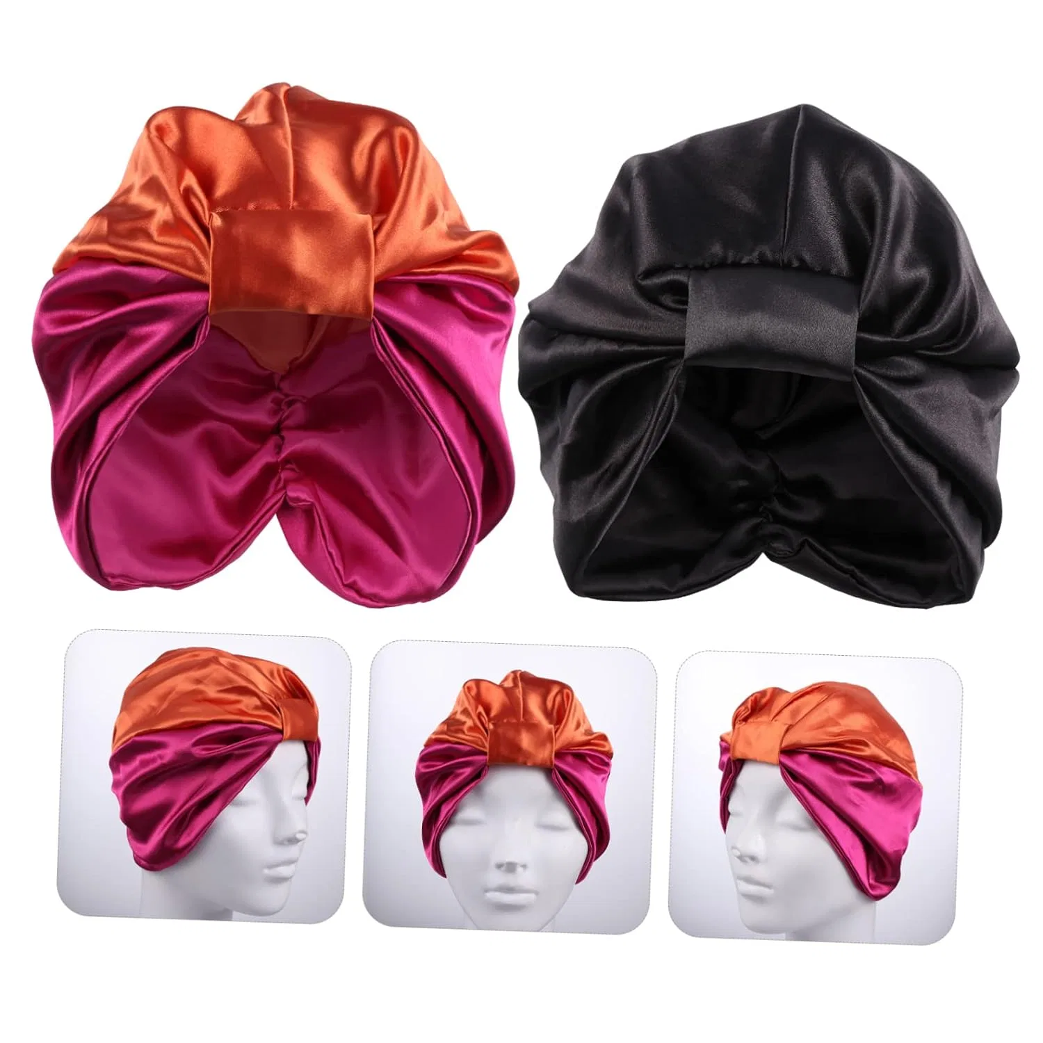 Шапочка для душа Satin Polyester, FRCOLOR, 6 Pack, Assorted Colours — фото 3