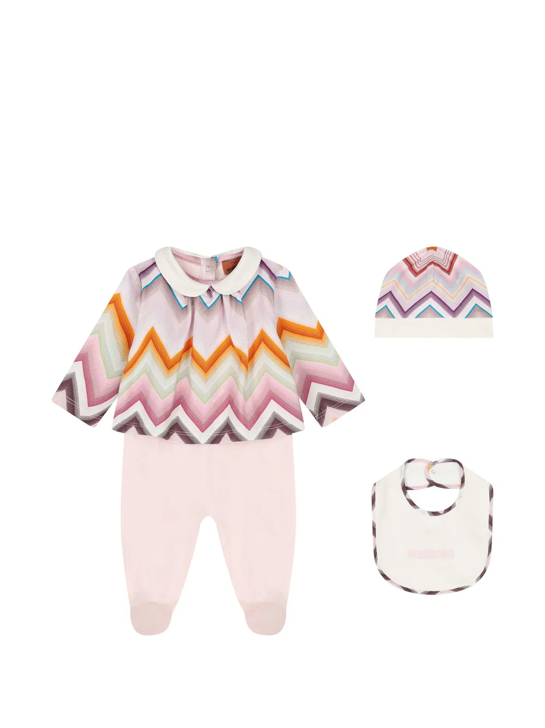 Комплект с принтом Missoni Kids, нейтральные цвета