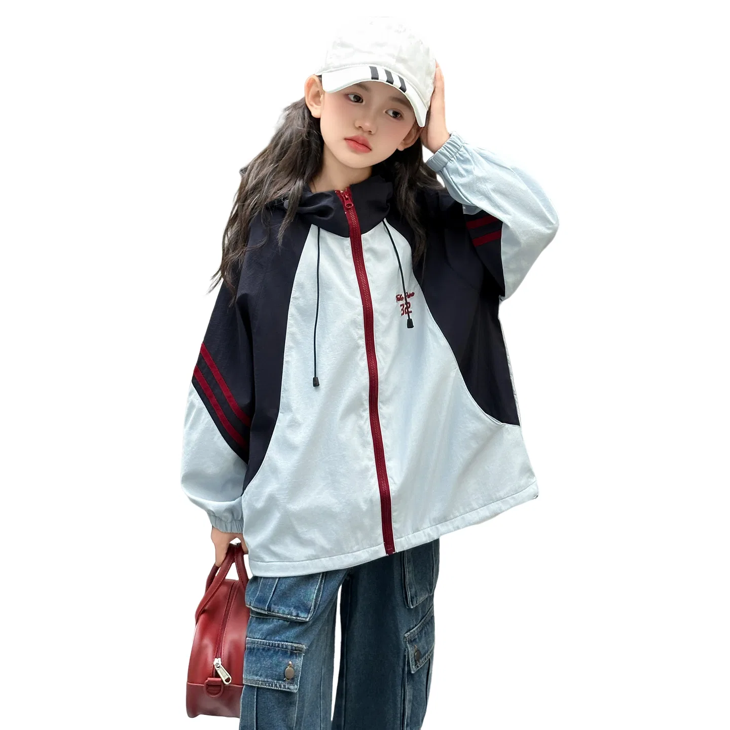 Детская куртка для девочек с принтом Lanza, Light Blue — фото 3