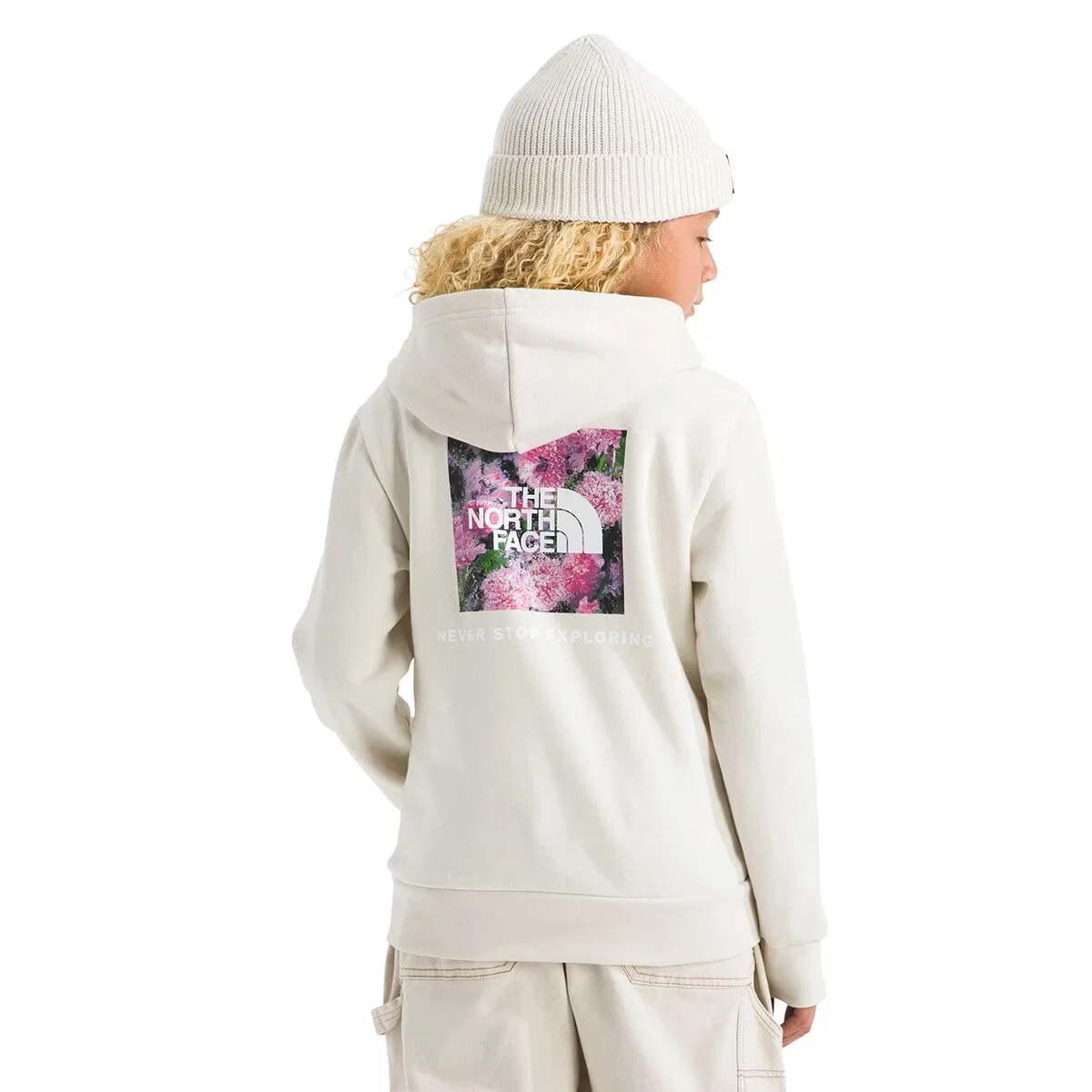 Детское худи с принтом Evolution Box NSE Pullover Graphic Hoodie The North Face, White Dune — фото 3