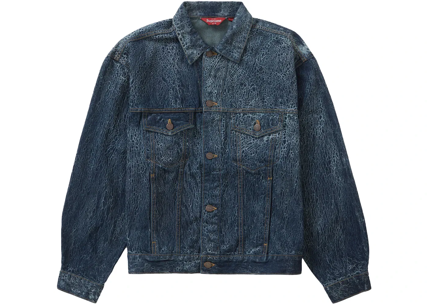 Мужская куртка-тракер джинсовая Crackle Denim Supreme, Blue