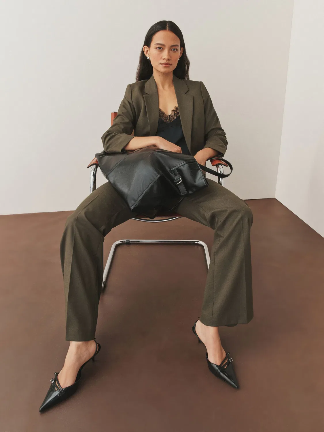 Жакет однобортный приталенный, Khaki Green Next — фото 2