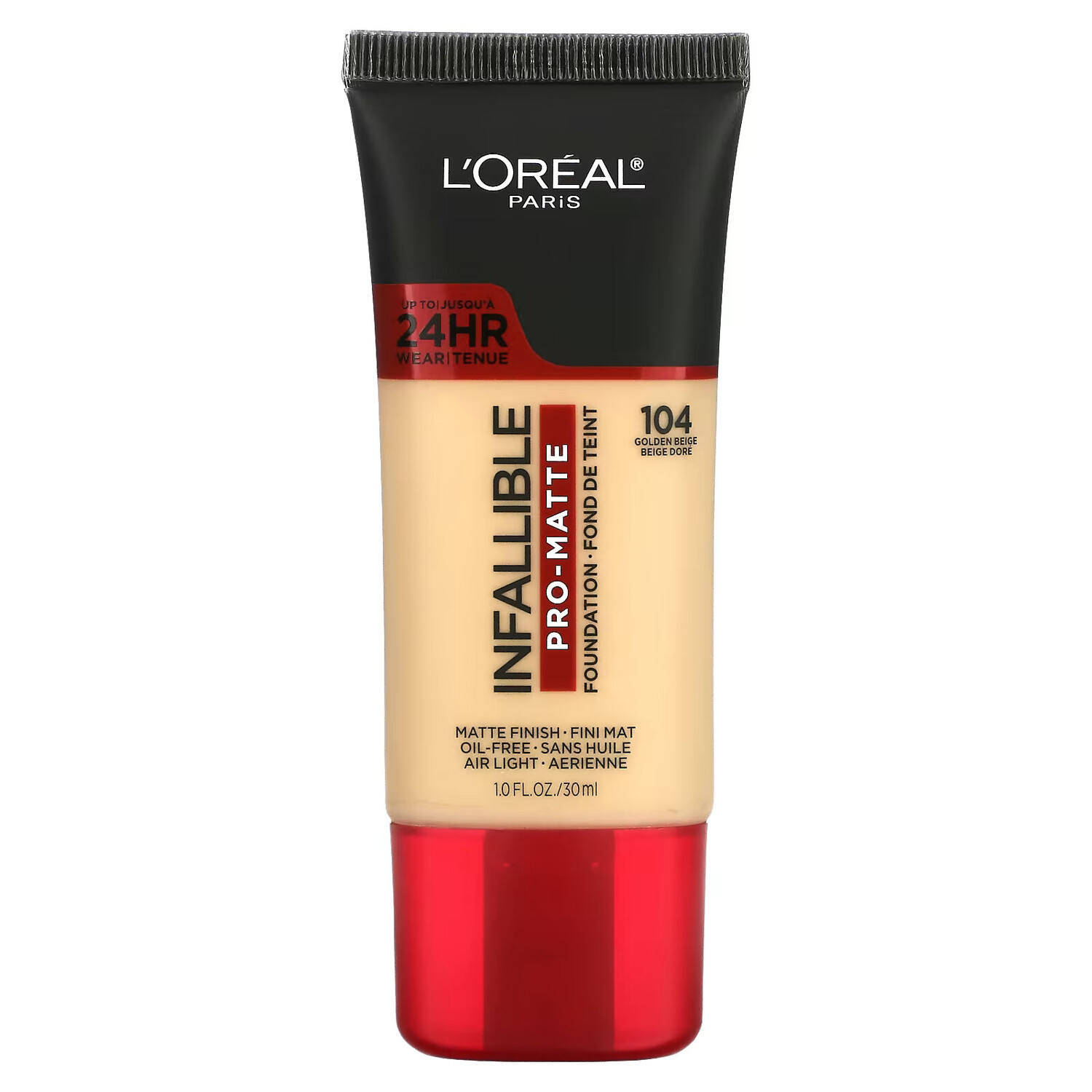 

Тональная основа L'Oreal Infallible Pro-Matte оттенок 104 золотисто-бежевый, 30 мл