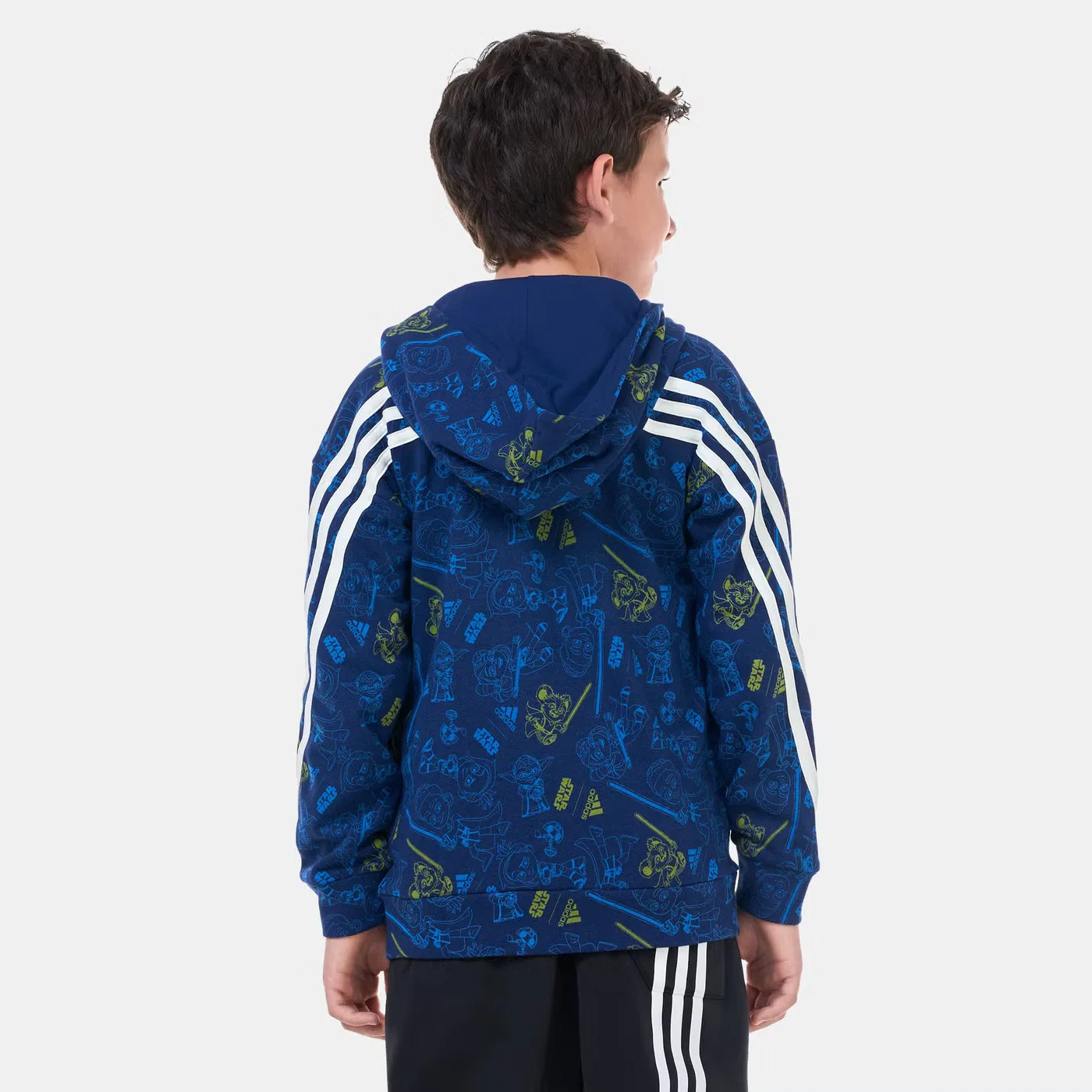 Олимпийка детская с принтом Star Wars Young Jedi Adidas, синий — фото 2