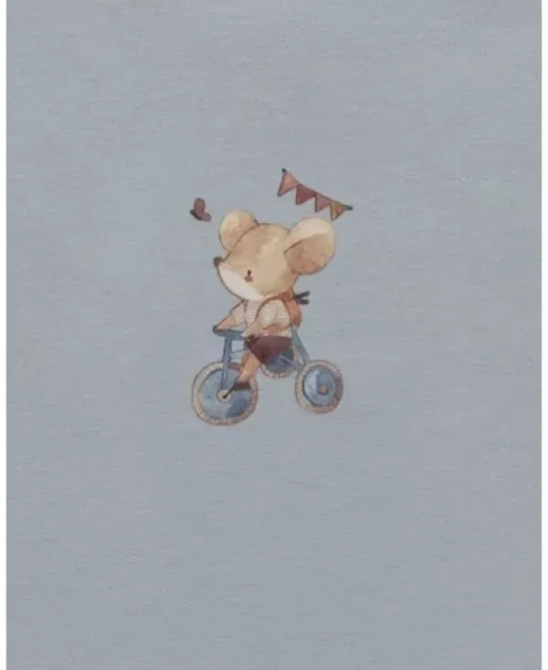 Детский комбинезон с принтом Playful Mouse Collection Ely'S & Co., синий — фото 2