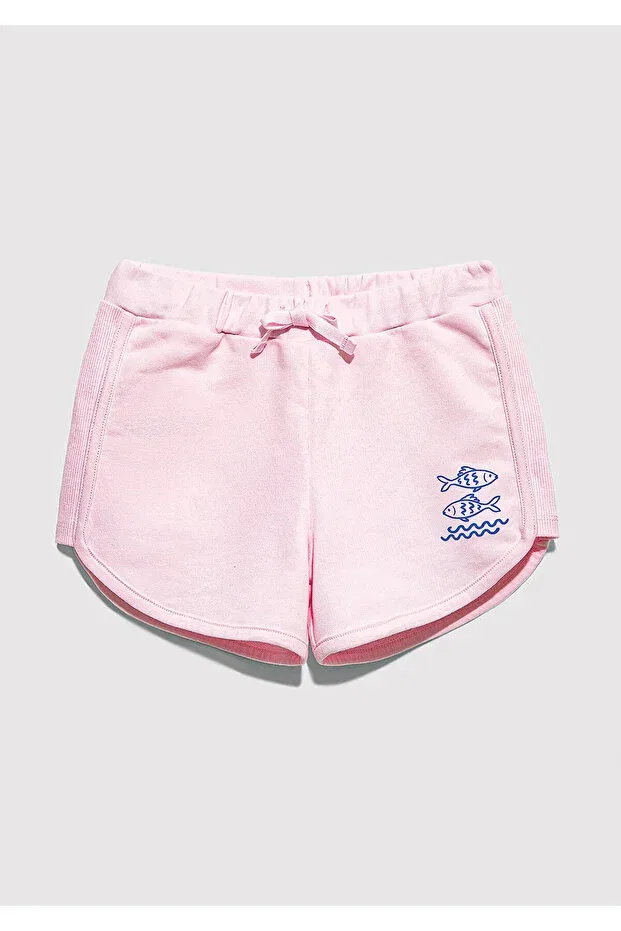 Детские шорты для девочек с принтом Fish Print Mavi, Pink — фото 3