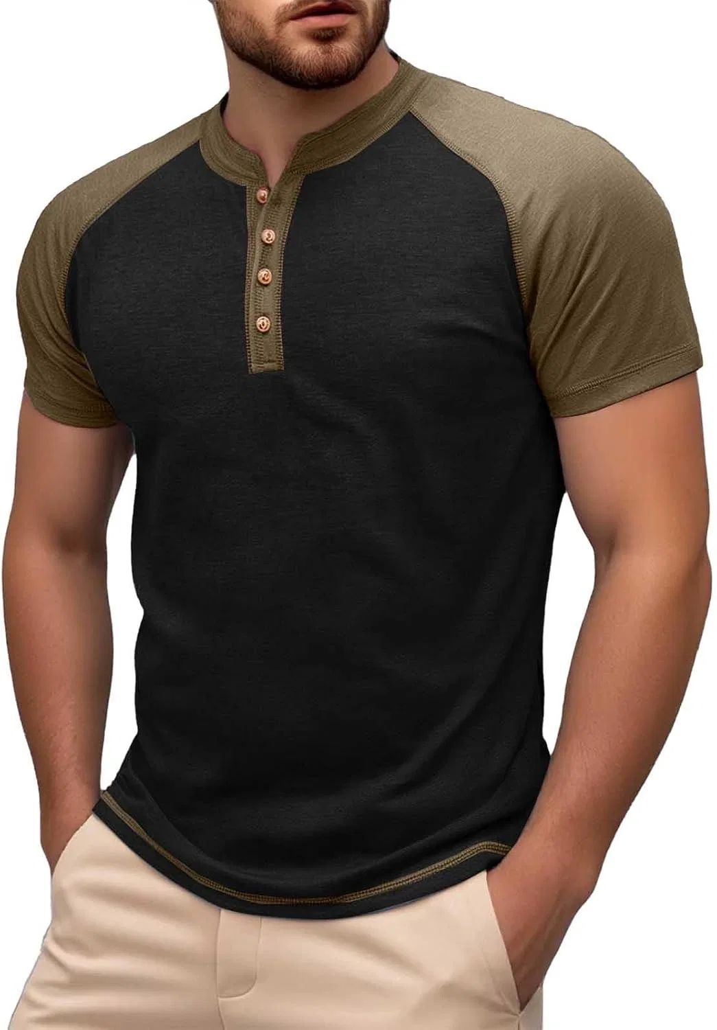 Мужская футболка классическая Regular Fit с круглым вырезом, Black