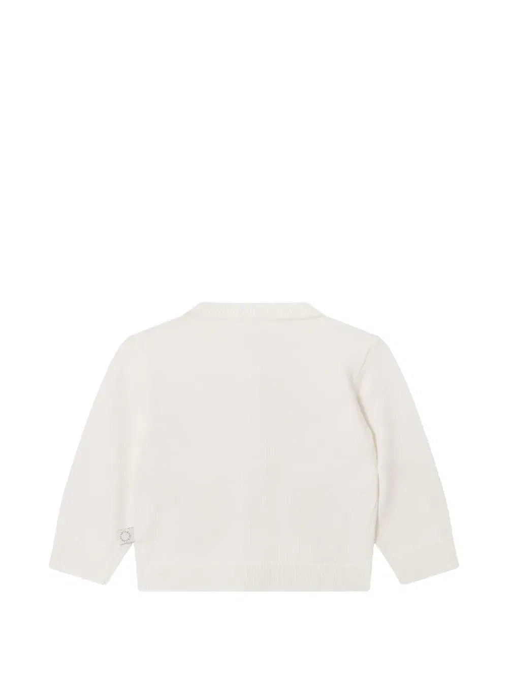 Вязаный кардиган с цветочной аппликацией Stella McCartney Kids, белый — фото 2