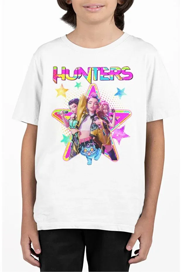 Детская футболка с принтом Starry Hunters Printed, Fuddy Moda, White