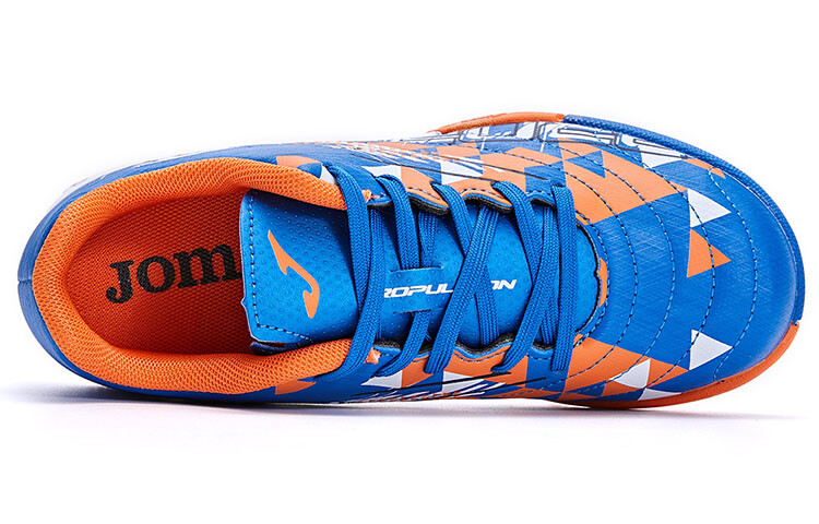 Детские футбольные бутсы Kids Low-top Fancy Blue Orange Joma, голубой — фото 4