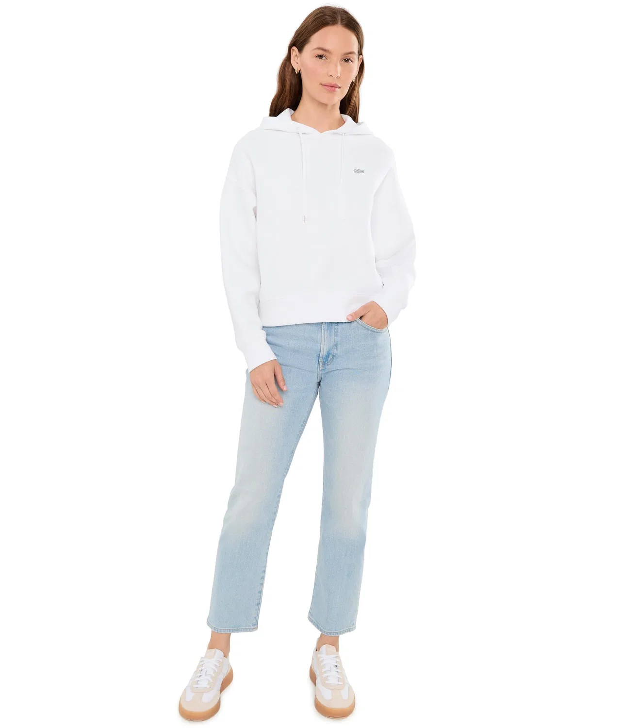 Толстовка с капюшоном свободного кроя и регулируемой посадкой Lacoste, White — фото 2