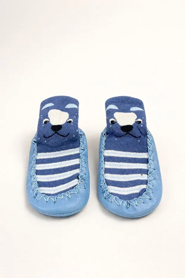 Детские носки-пинетки с принтом Basics Numix Baby Kids, Closed Blue — фото 2