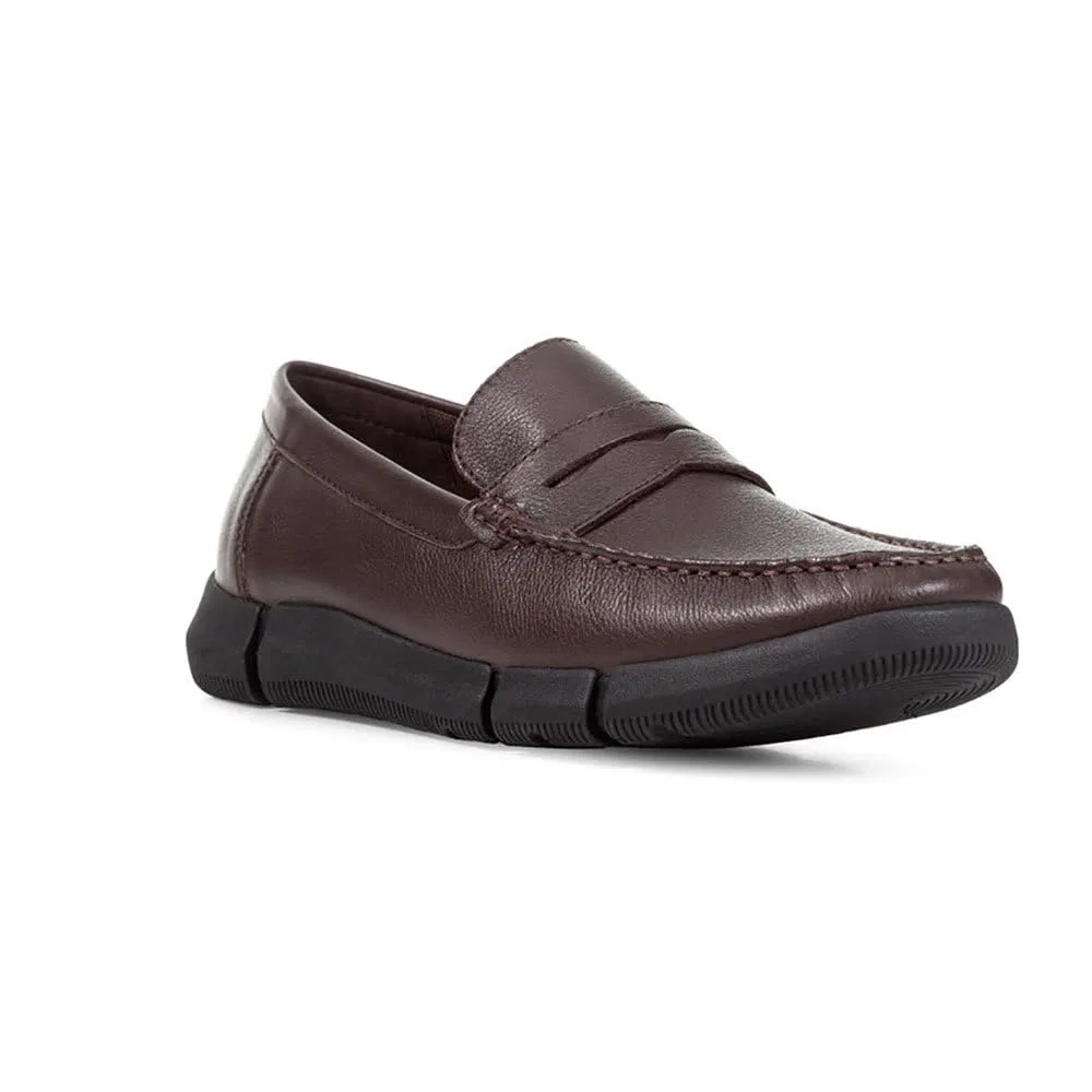 Детские мокасины для мальчиков кожаные U Ascanio C Geox, Dark Brown — фото 4
