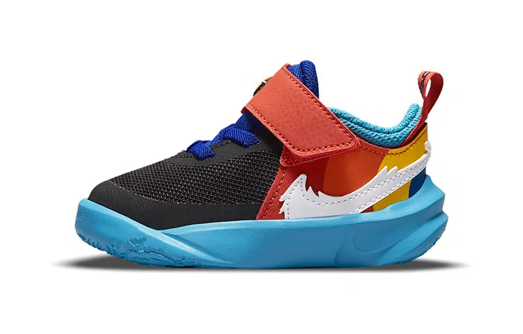 Детские кроссовки для малышей с гибкой подошвой Team Hustle D 10 SE Space Jam Black Nike, черный