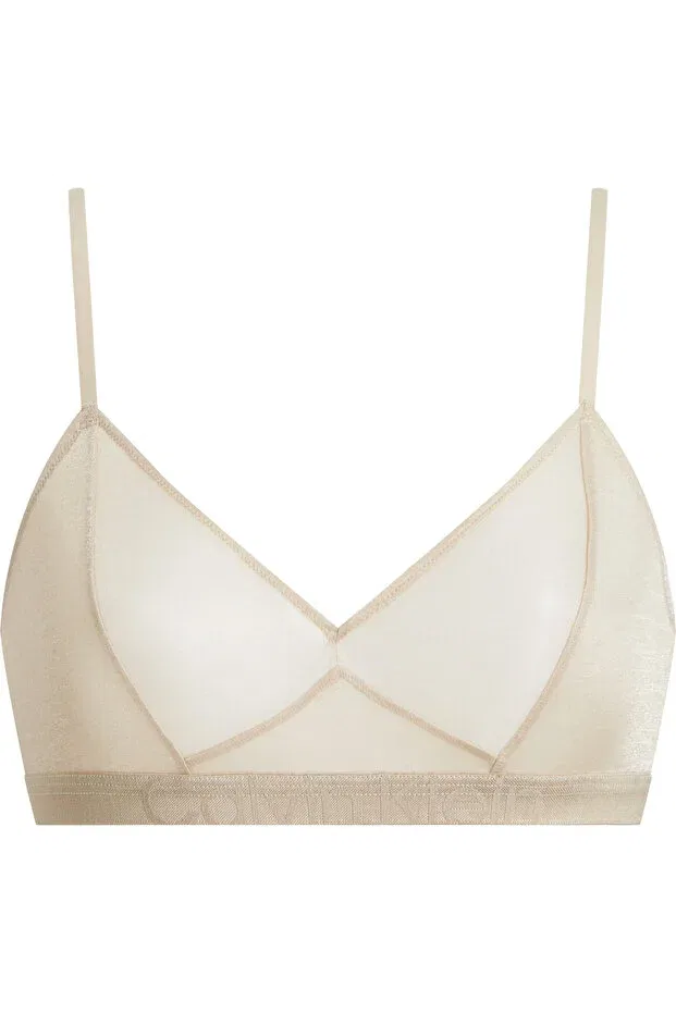 Женский бюстгальтер-бралетт без подкладки Calvin Klein, Beige