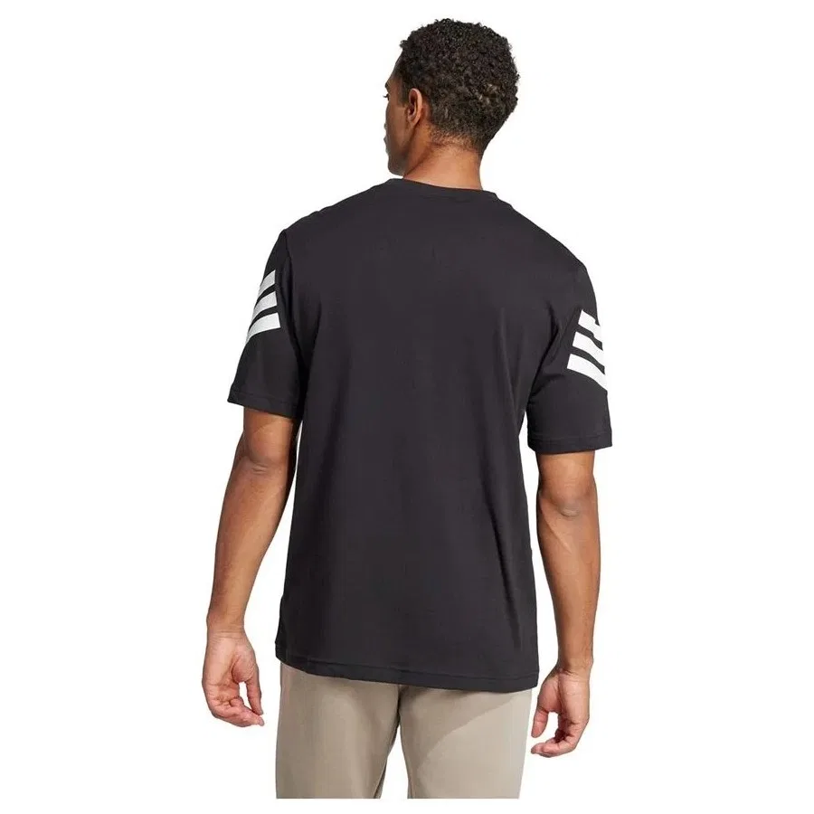 Мужская футболка с коротким рукавом adidas M FI 3S REG T, Черный — фото 4
