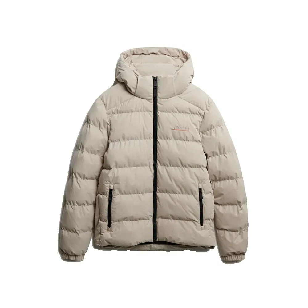 Куртка пуховик Microfibre Sport Superdry, бежевый — фото 2