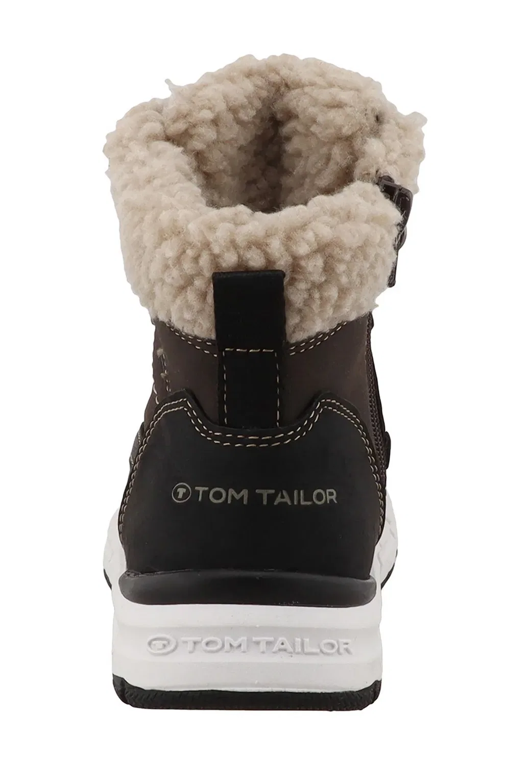 Ботильоны Stiefel унисекс на шнуровке Tom Tailor, Black Mokka — фото 2