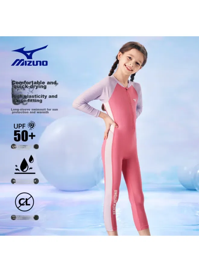 Купальник детский с защитой от солнца 415 Mizuno, красный — фото 2