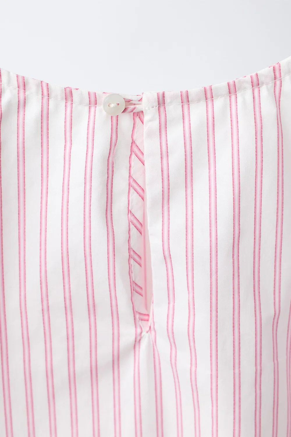 Полосатая блузка с застежкой-бабочкой ZARA, Pink — фото 4
