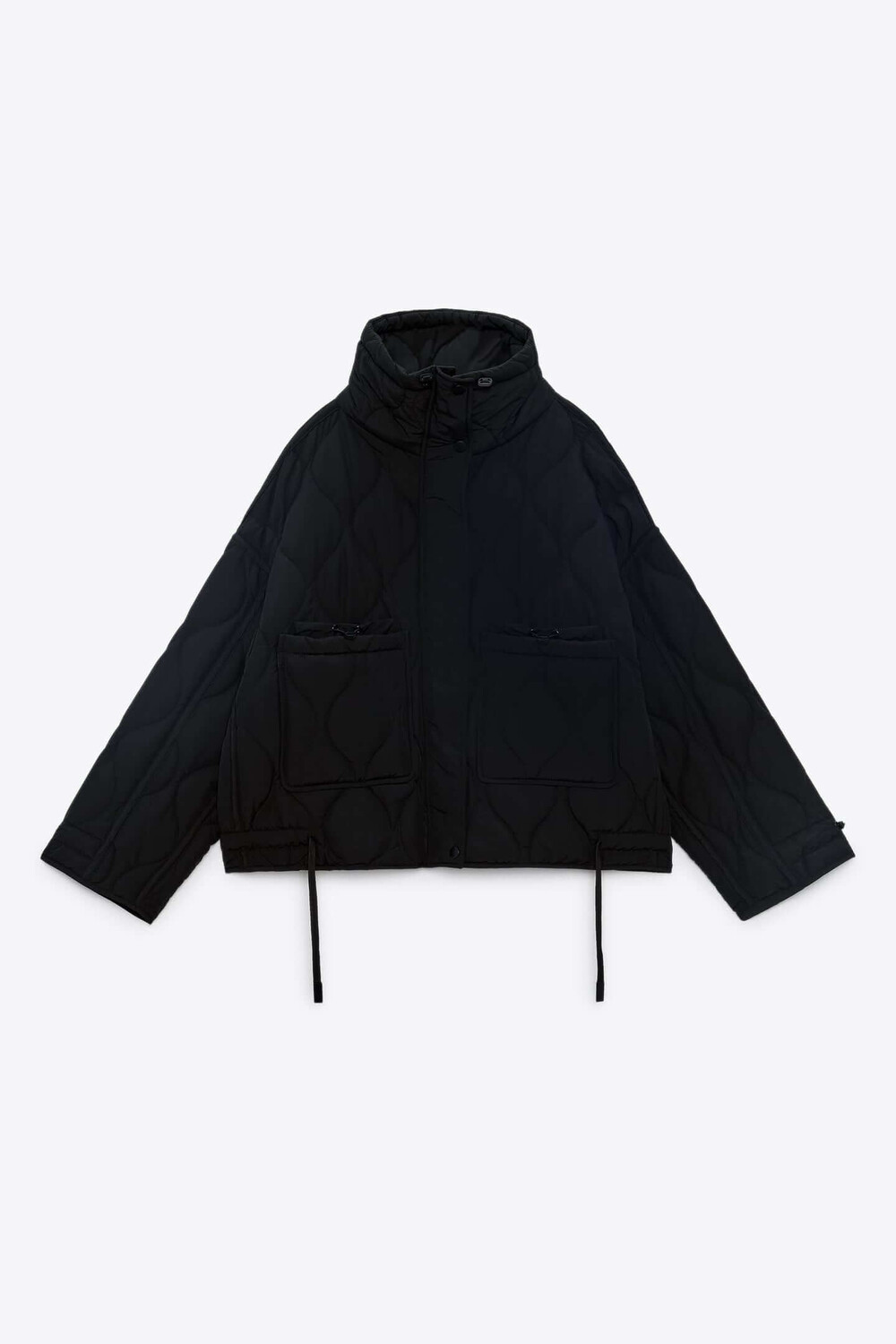

Куртка Zara Short Puffer, черный
