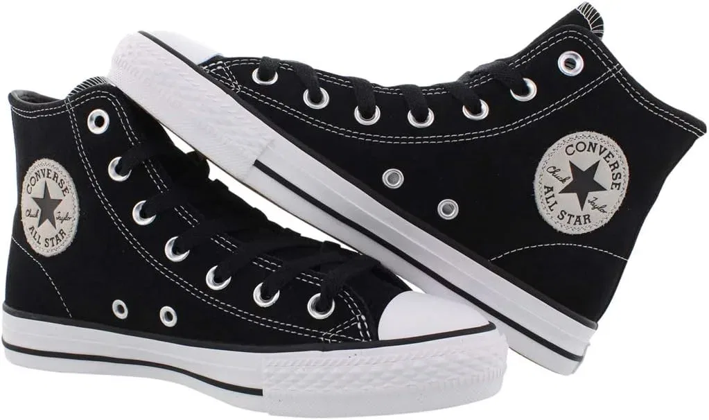 Детские кроссовки Converse Unisex для скейтбординга CTAS Pro Hi из замши, белый/черный — фото 3