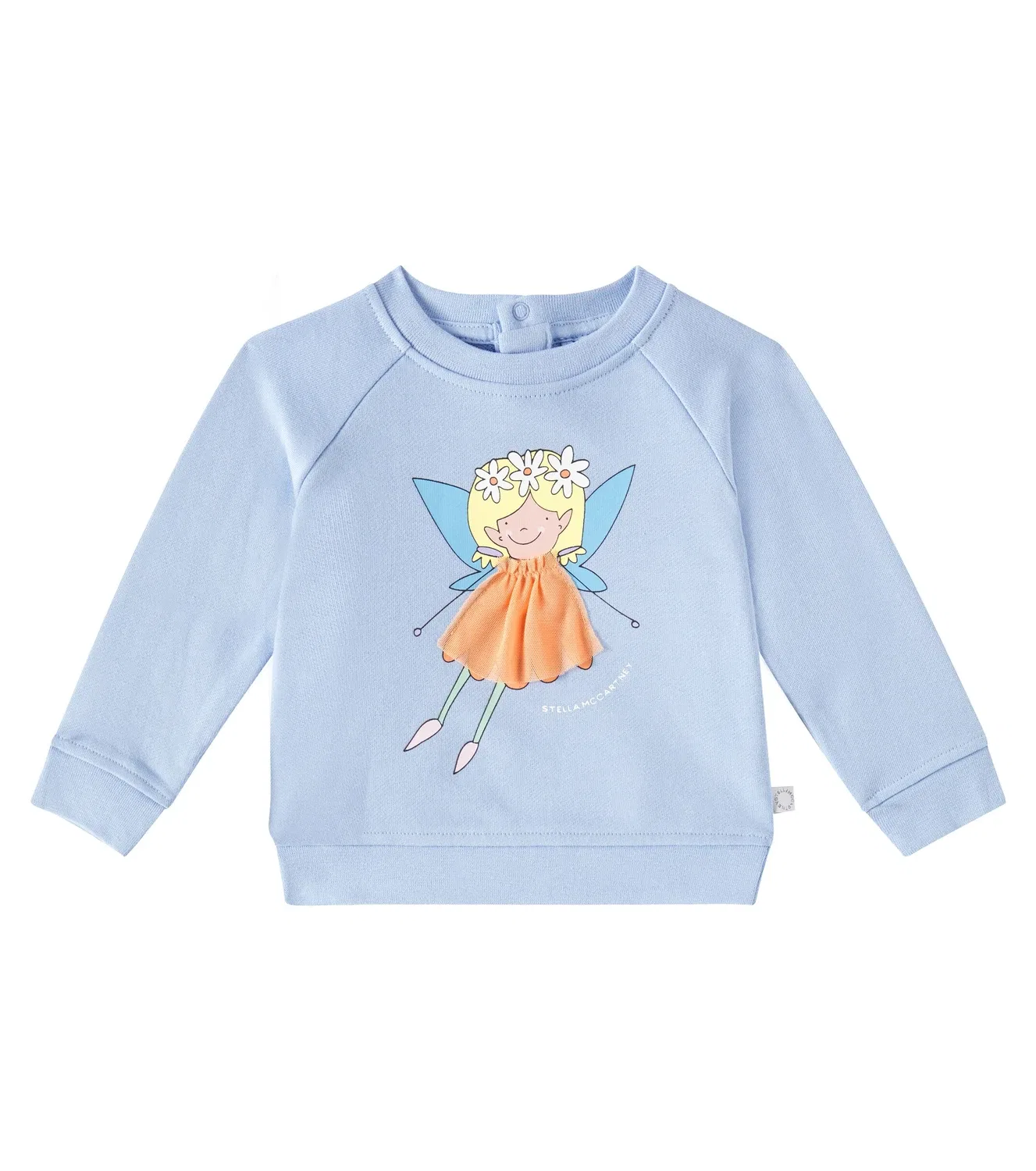 Детский свитшот из хлопка с принтом Stella Mccartney Kids, синий