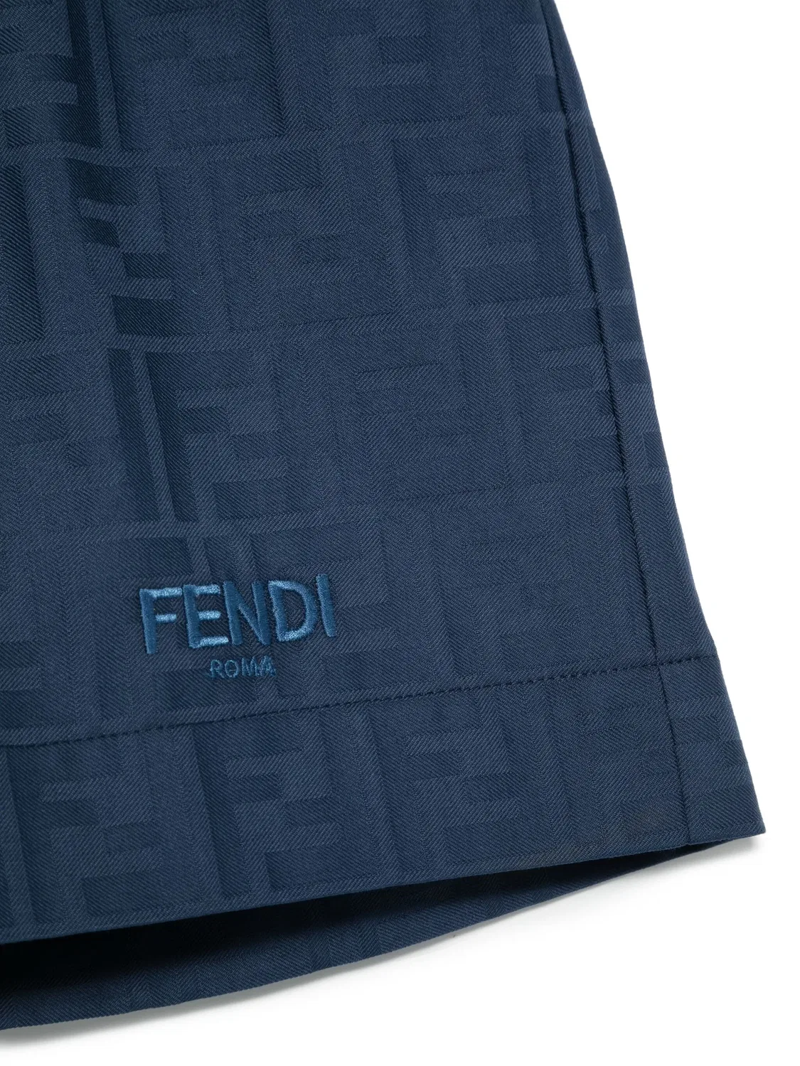 Шорты FF-жаккард FENDI, темно-синий — фото 3