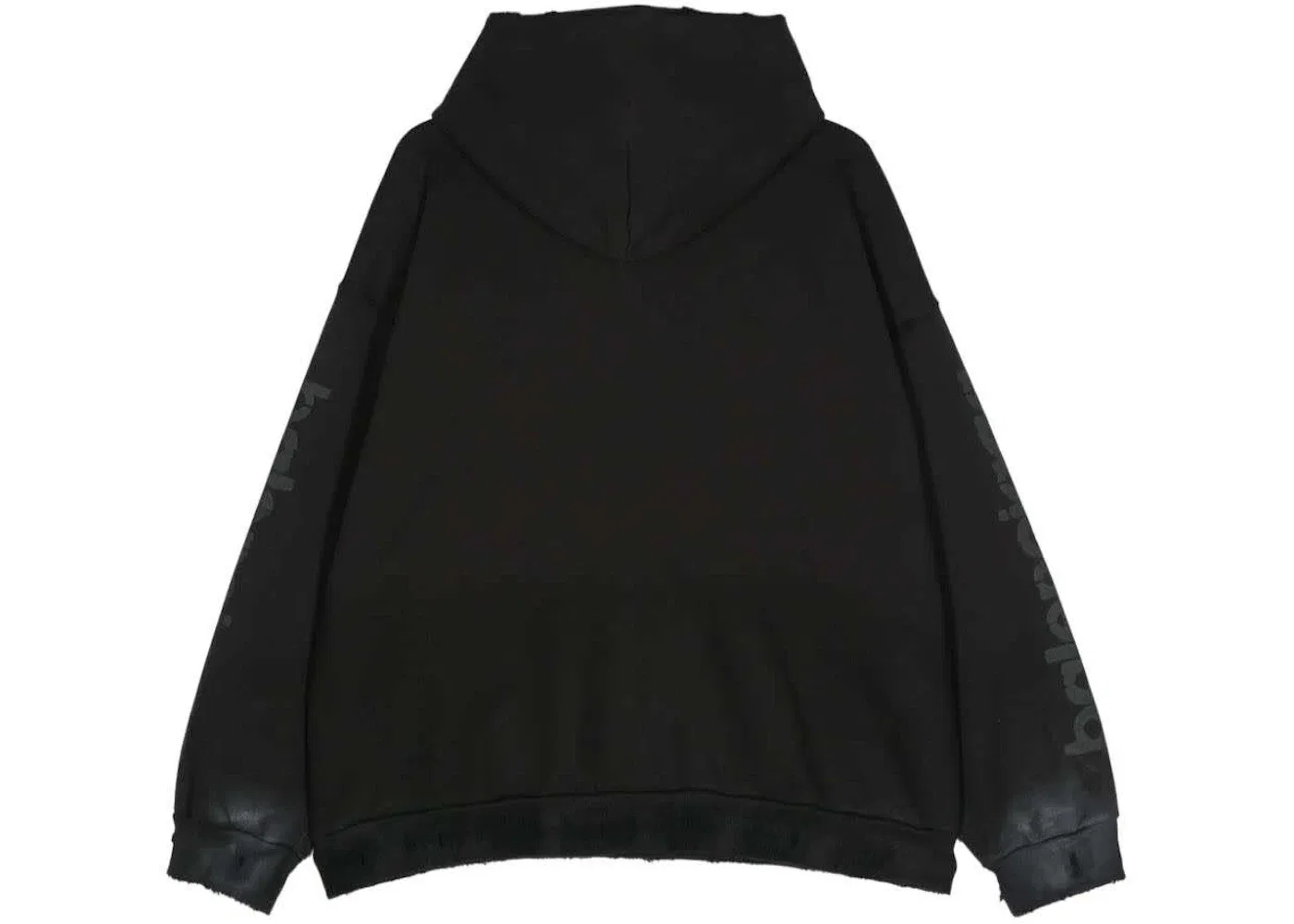Мужской худи с принтом Hoodie Balenciaga, Faded Black — фото 2