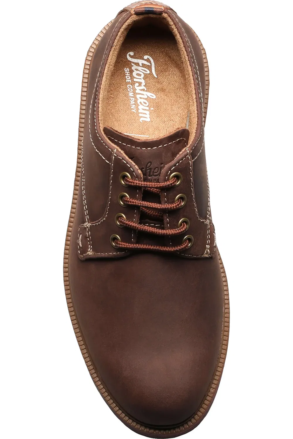 Детские туфли оксфорды на плоской подошве Supacush Jr. Florsheim, Brown Chocolate — фото 4
