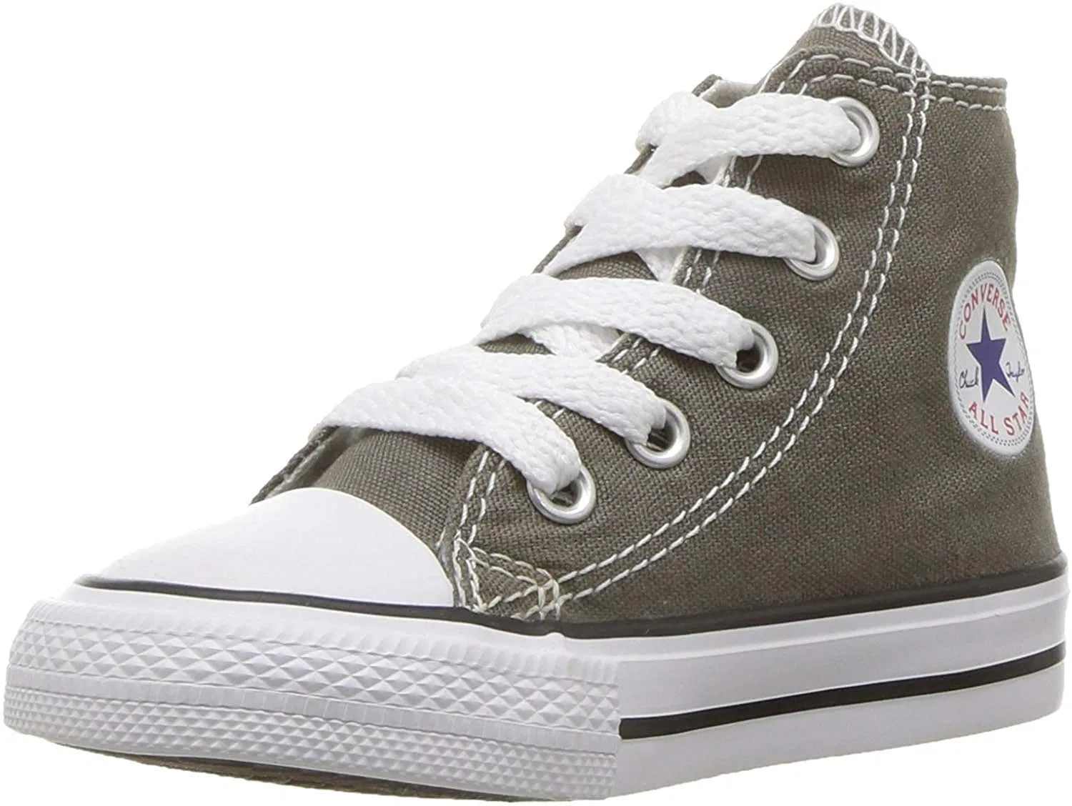 Детские кроссовки для девочек с высоким берцем Converse All Star Hi Canvas, Grey Anthracite
