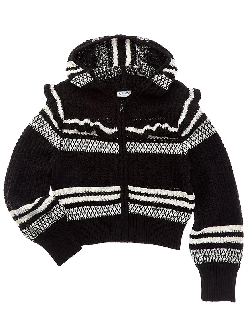 Детский свитер для девочек с оборками Splendid Ruffle Sweater, черный