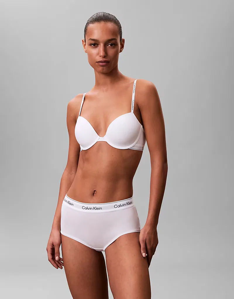 Бюстгальтер-футболка Calvin Klein Icon из хлопка и модала, белый