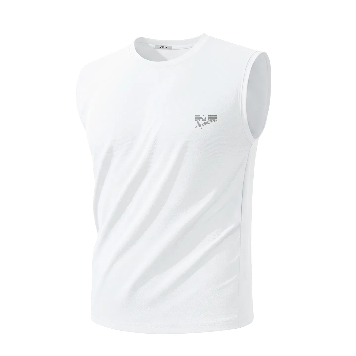 Детский топ без рукавов с защитой UPF50+ MINISO, White (Mb Three-Line Drive Chest Logo)