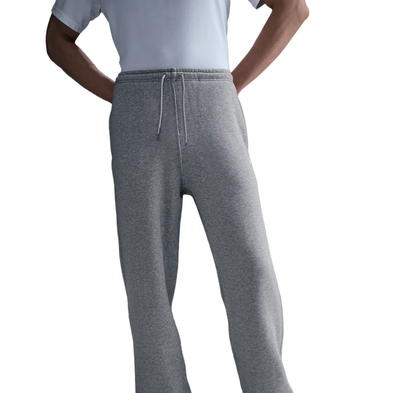 Мужские спортивные штаны с открытым низом Club Open Hem Nike, Lt Smoke Grey/White/Dk Grey Heather