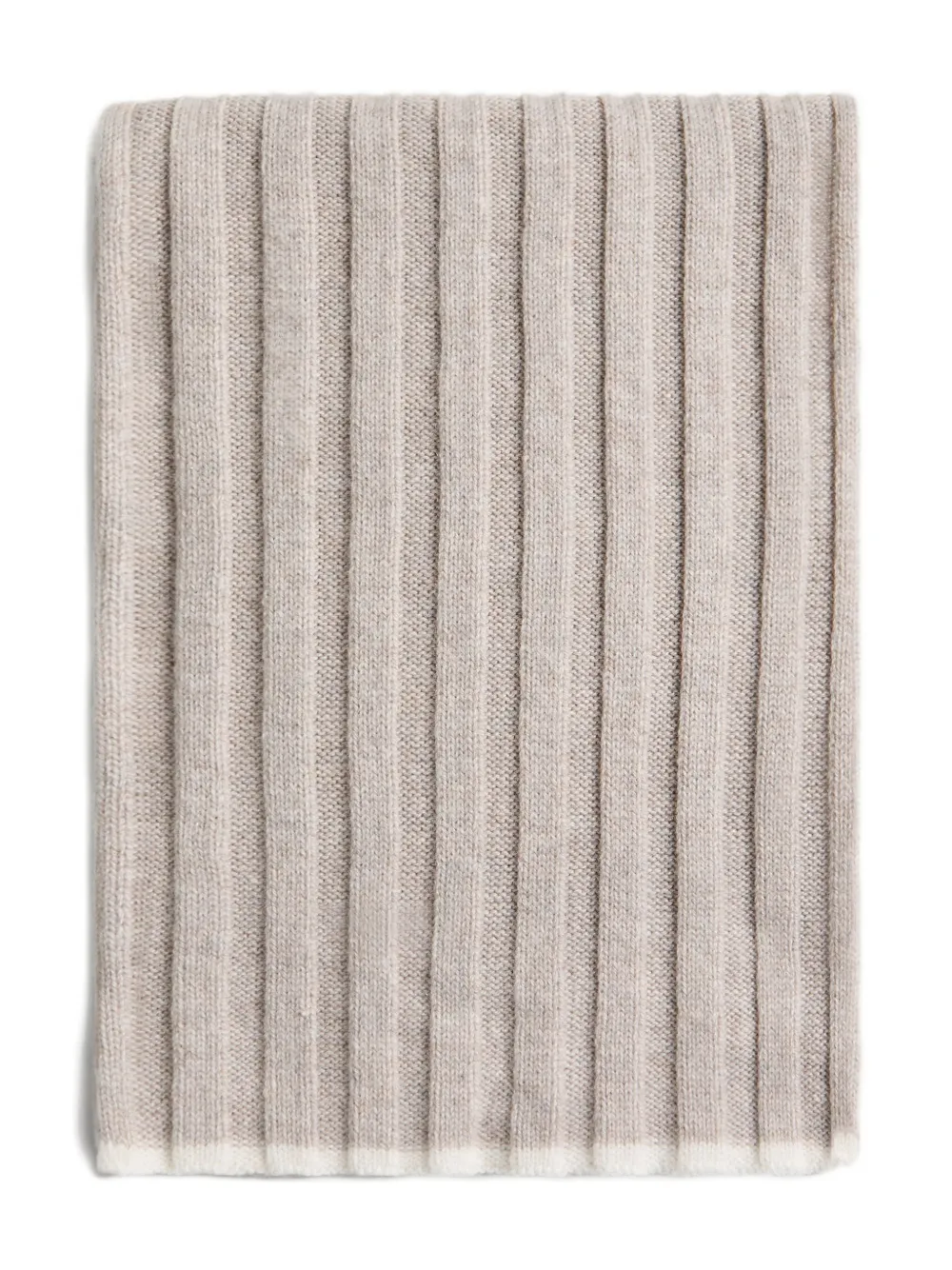 

Кашемировый шарф в рубчик Brunello Cucinelli Kids, серый