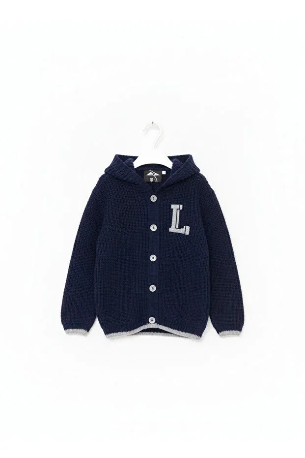 Детский кардиган с вышивкой Imoop Design, Navy Blue