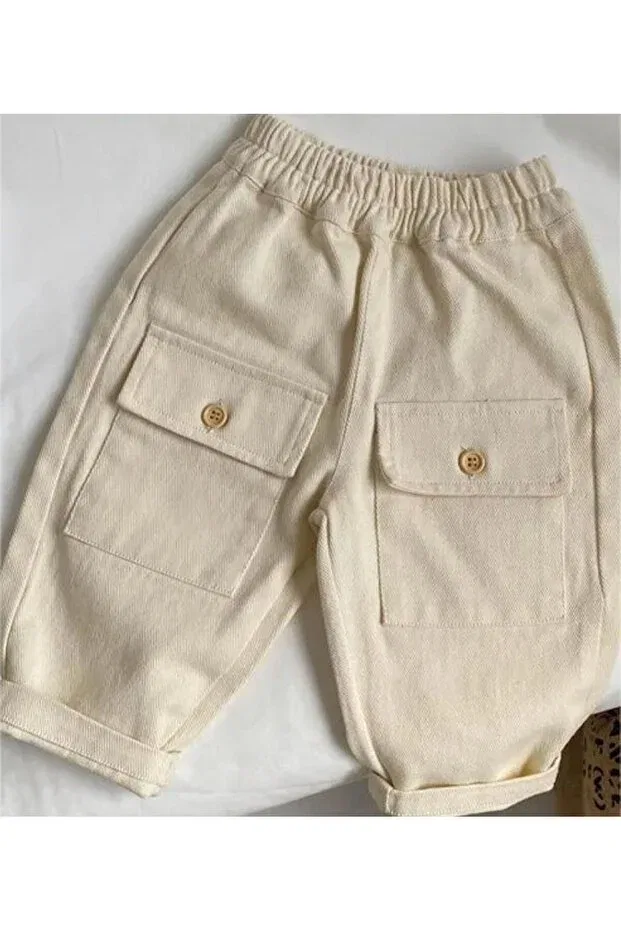Детские брюки для девочек хлопковые Bohemiankids Baby Wear, Ecru