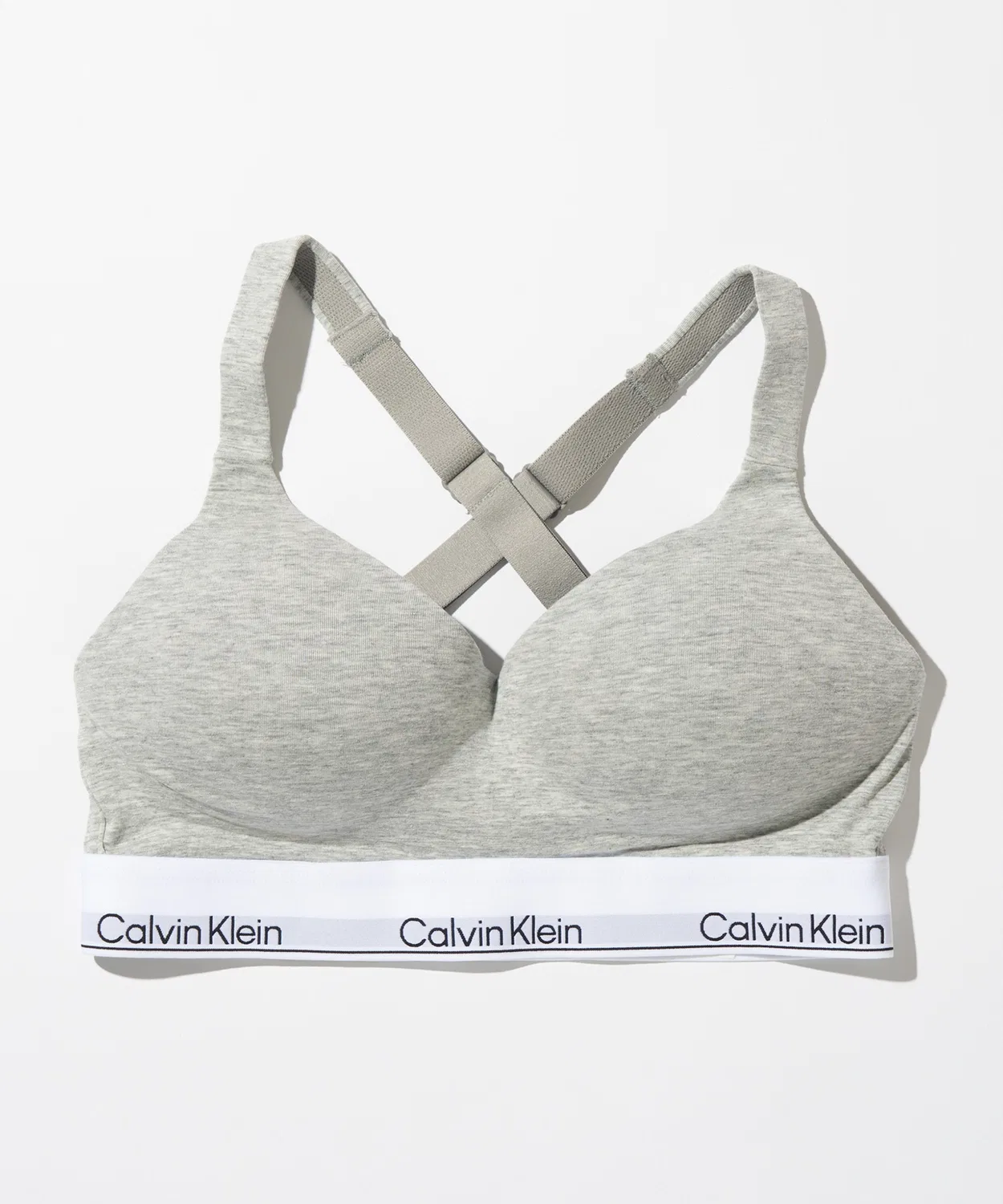 Женский бра без косточек с логотипом Calvin Klein, Серый — фото 2