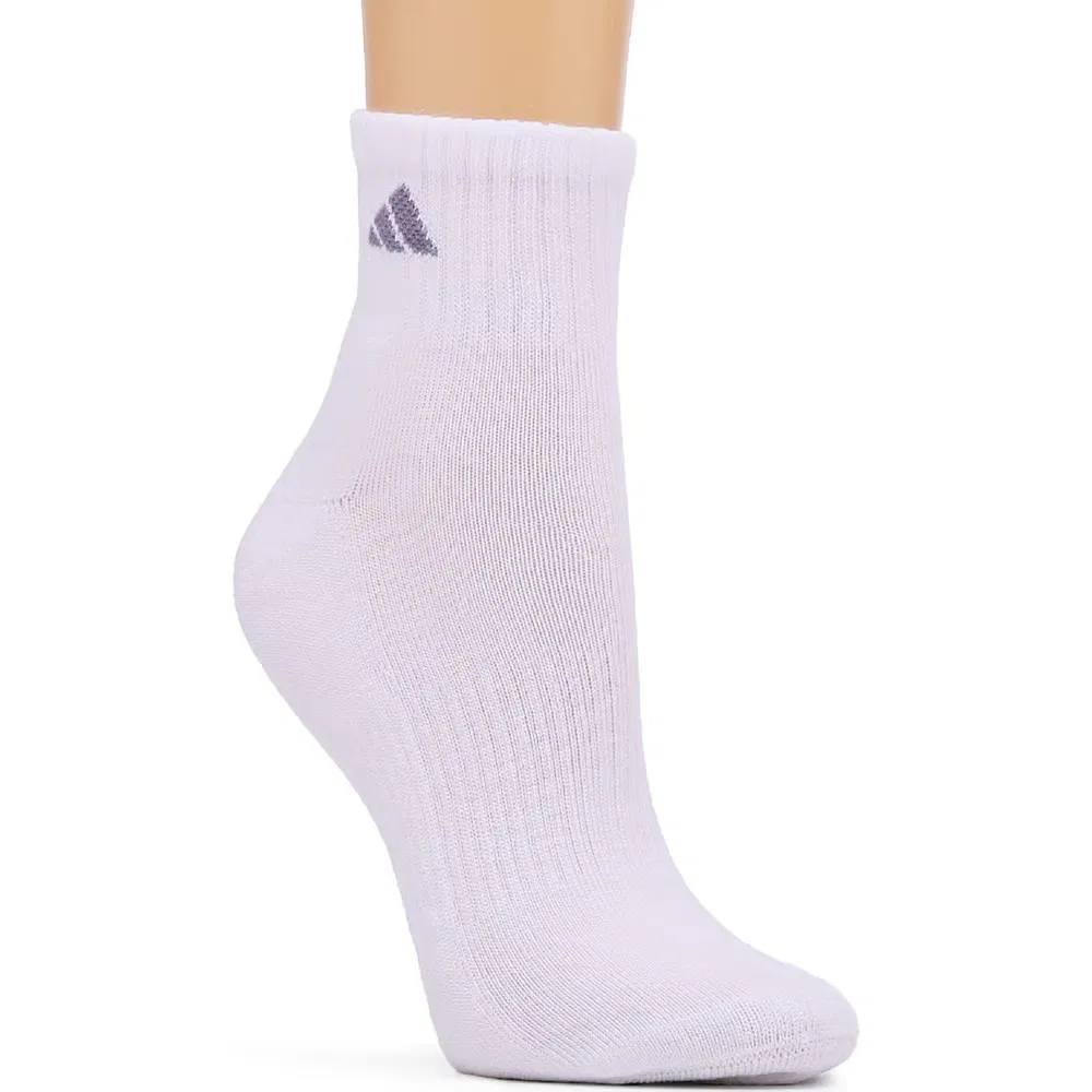 Женские спортивные носки до щиколотки комплект из 6 пар Adidas, Purple/Grey Assorted — фото 4