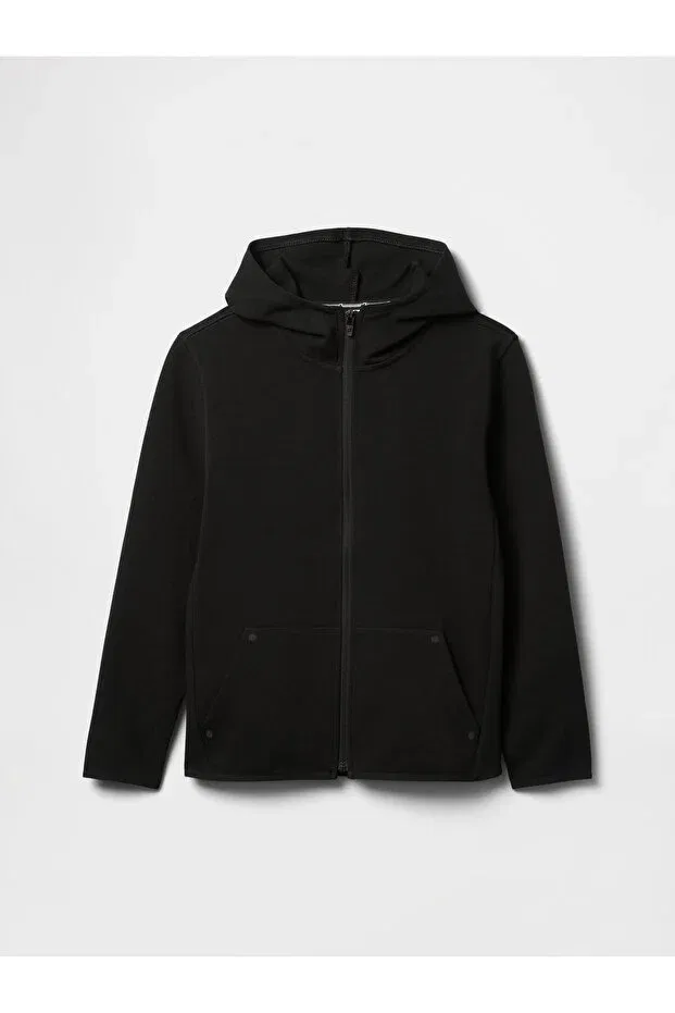 Черная толстовка на молнии для мальчика Gap