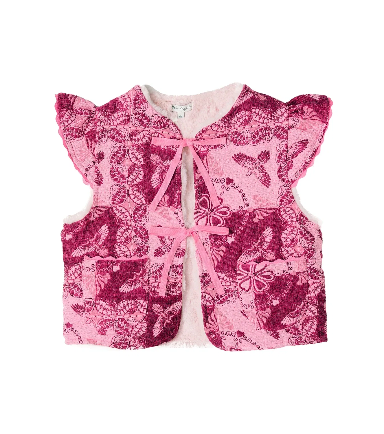 Жилет хлопковый Nina Bebe Organic, розовый