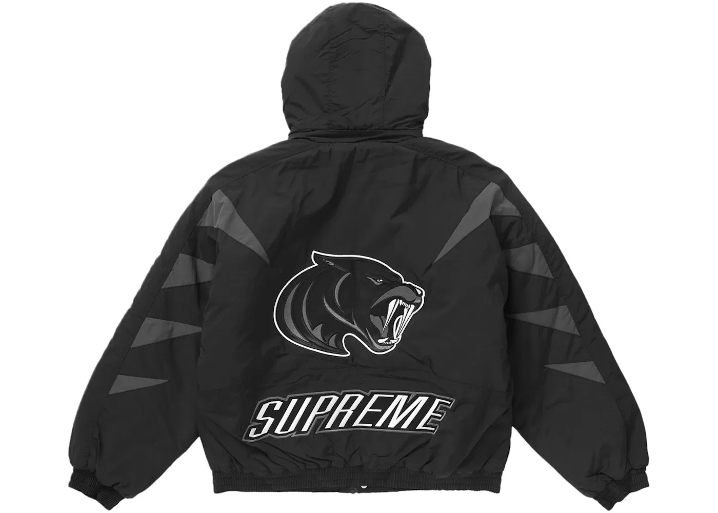 Мужская куртка-пуховик с принтом Wildcat Sideline Puffer Jacket Supreme, Black — фото 4